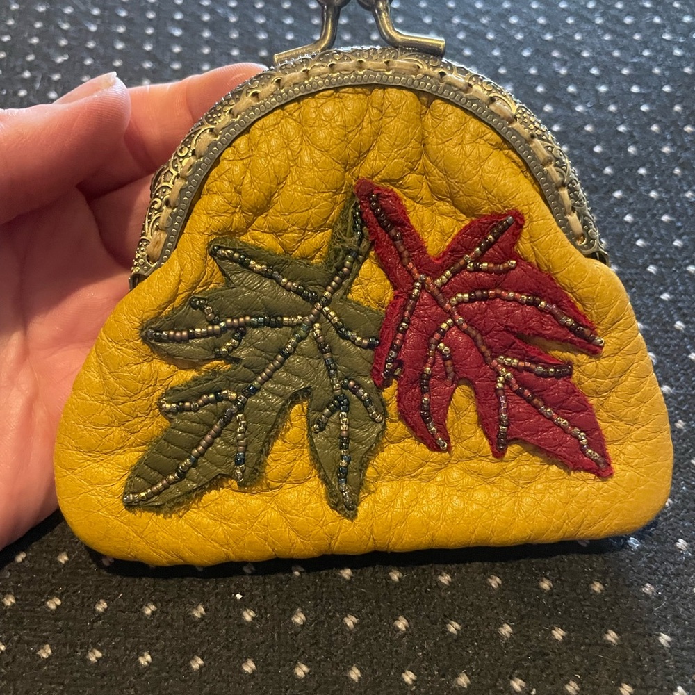 Custom leather coin purse